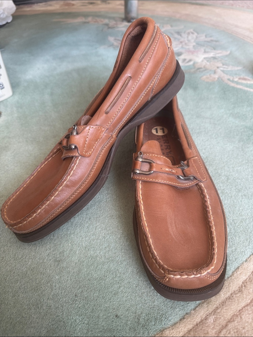 Sperry Men's Cognac Leather Bit Loafers - Picture 2 of 3